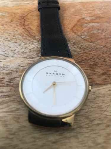 Skagen ladies leather strap - leather,
