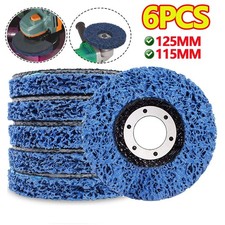 6pcs 115/125mm Poly Strip Wheel Discs Paint Rust Remove Abrasive Angle Grinder