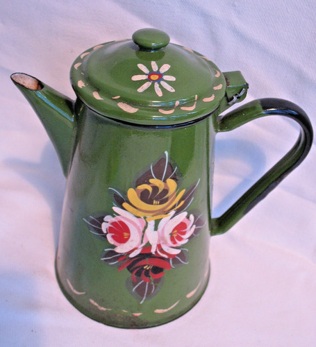 Old vintage hand painted barge - vintage,