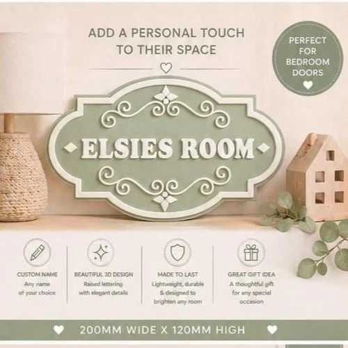 Personalised door name - personalised,