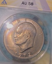 Rainbow Toned Ike Dollar 1972