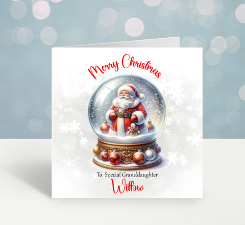 Christmas card snow globe - card,
