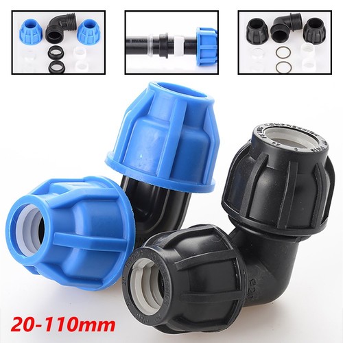 Mdpe compression fitting - mdpe, 90°