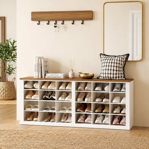 Shoe storage bench hallway - shoe,
