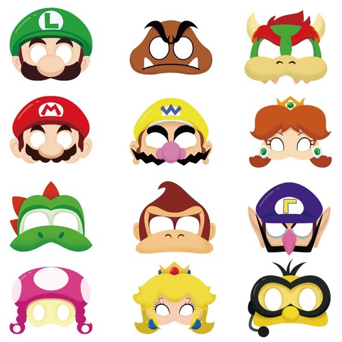 Super mario masks birthday - masks,