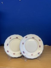 vintage Swinnertons Staffordshire Luxor Vellum plates Pink Roses X2