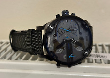 diesel dz7420 mr.daddy quad zone grey blue tone rubber chronograph men's watch