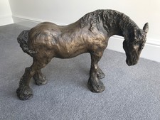 Large bronze resin horse
