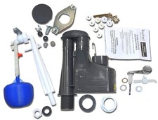 Twyford Toilet Cistern Kit, SINGLE Flush Syphon, Ball, Inlet Valve,Donut & Lever