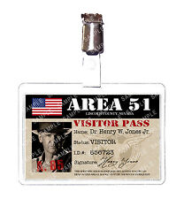 Indiana Jones Area 51 ID Badge Cosplay Prop Novelty Costume Gift Christmas
