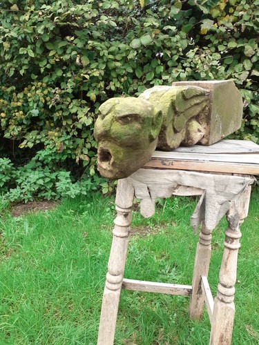 Old stone gargoyle grotesque - gargoyle,,