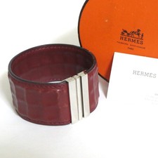Auth HERMES Burgundy Red