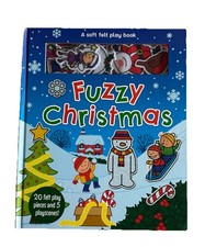 Fuzzy Christmas Felt Play Book, 20 felt pieces, 5 play scenes ~ xmas gift idea