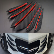 6x Universal Carbon Fiber Front Bumper Spoiler Car Splitter Exterior Accessories