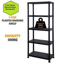 5 Tier Plastic Shelving Home