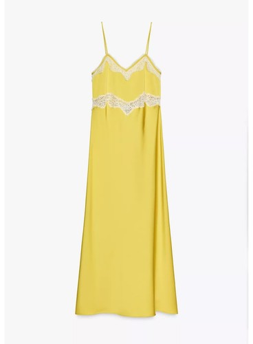 Zara lace trim camisole midi - zara,