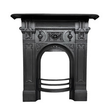 Antique Victorian Cast Iron Fireplace Surround Restored | Fire place Circa 1888
