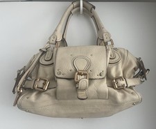 Vintage Chloe Paddington Beige Leather Handbag With Key & Missing Lock