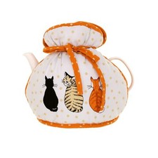 Tea Cosy - Muff Ulster Weavers Cats In Waiting 100% Cotton Orange