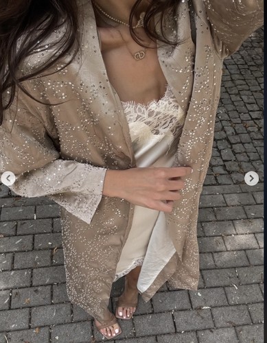 Zara 2026 sequin taupe - zara, grey