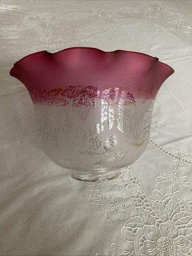 Antique cranberry glass oil - glass,