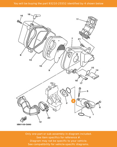 Yamaha ring 93210 25552 - yamaha, o-ring,