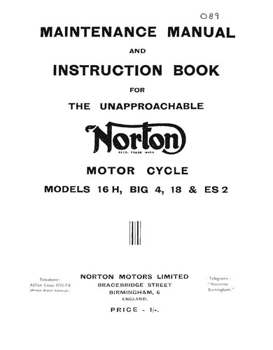 Norton workshop maintenance - norton,