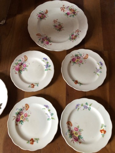 Vintage floral plates set - vintage, 5x