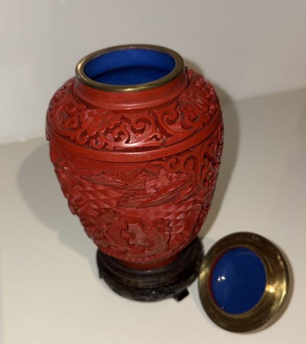 Chinese carved cinnabar - carved,