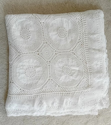 Bedspread cotton crochet - cotton, &
