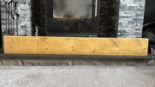 Hand Crafted RUSTIC SOLID  FACIA MANTEL Medium Oak BEAM Log Burner FIREPLACE