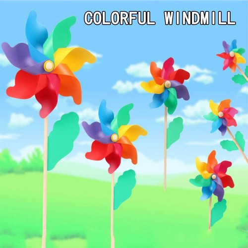 Kids garden colorful - garden, windmills