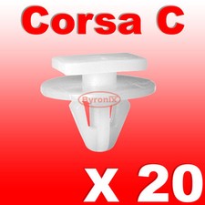 VAUXHALL CORSA C WHEEL ARCH TRIM CLIPS PLASTIC EXTERIOR WING FRONT & COMBO x 20