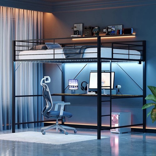 Loft bed with desk - bed,