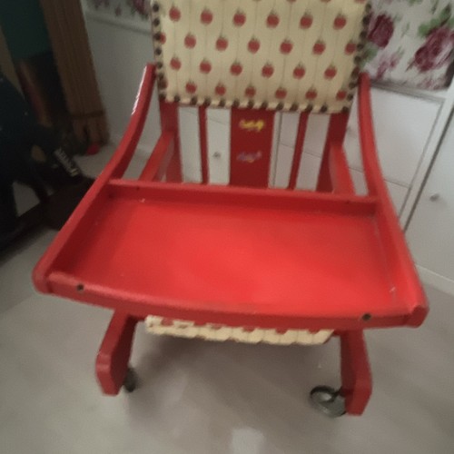 Red wooden baby - , high