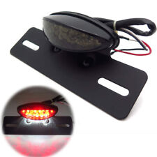 Motorcycle Number License Plate Bracket Mount w/ DRL Turn Signal Stop Tail Light