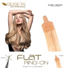 Hair Extension Flat Ring On SEISETA Microring capelli veri naturali umani Remy