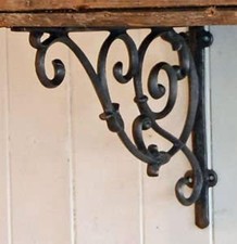 Rustic iron shelf brackets