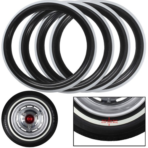 Black whitewall - 4x, 14"