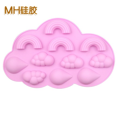 Rainbow cloud cake jelly - rainbow,