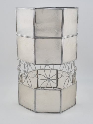 Vintage capiz shell - shell, lamp