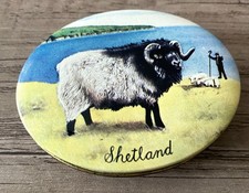Vintage Shetland tin box with