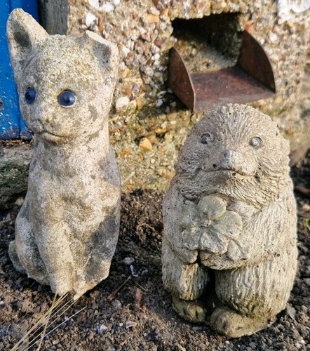 Vintage hedgehog cat - hedgehog, garden