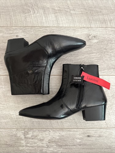 Lucini black cuban heel retro - cuban,