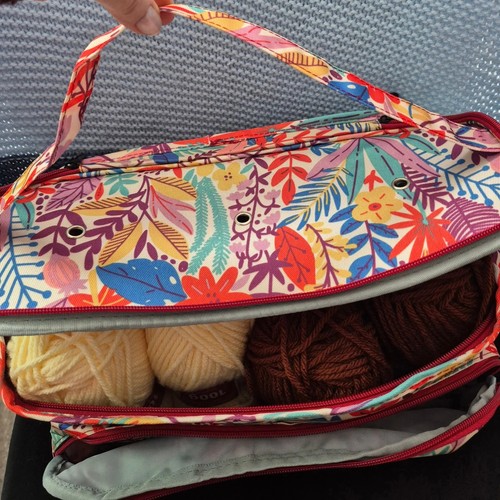 Colourful knitting bag - bag, with