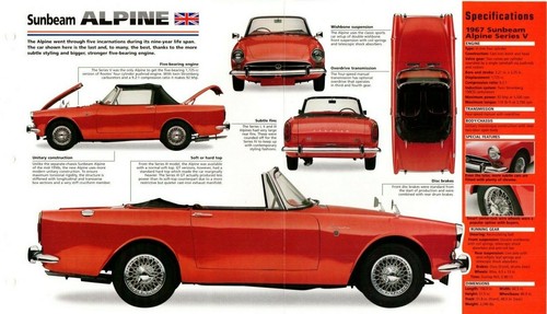 Sunbeam alpine spec sheet - alpine, /
