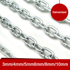 3mm/4mm/5mm/6mm/8mm/10mm Galvanised Steel Chain Heavy Duty Durable Security Link