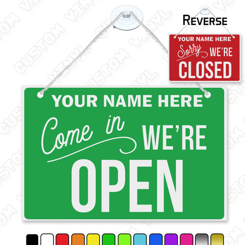 Come were open sign - come, in