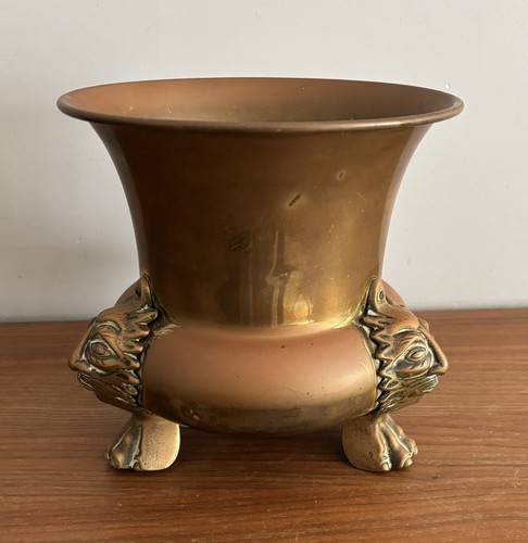 Vintage brass planter - brass,