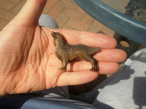 Hand carved wood netsuke dog - netsuke,